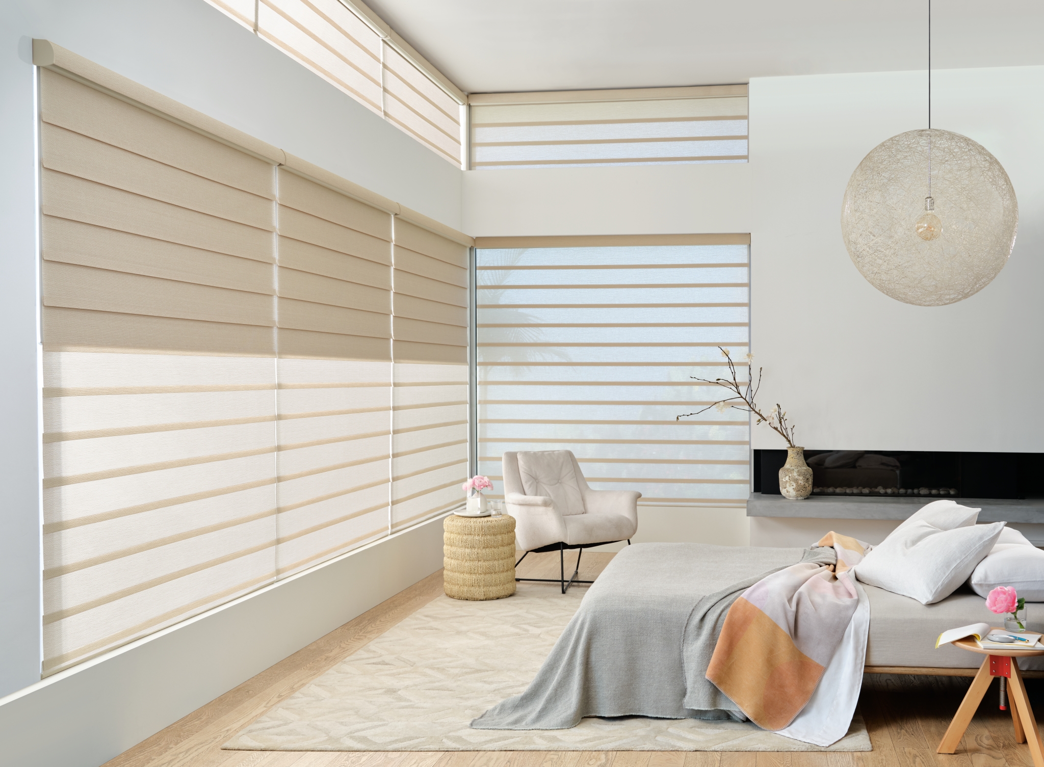Hunter Douglas Vignette Modern Roman Shades in Duolite configuration